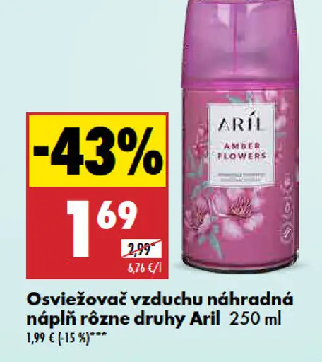Aril Osviežovač vzduchu náhradná náplň