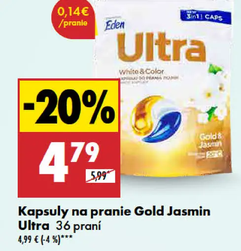 Ultra Kapsuly na pranie Gold Jasmin
