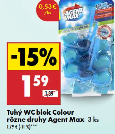 Agent Max Tuhý WC blok Colour