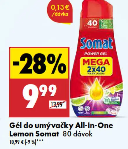 Somat Gél do umývačky All-in-One Lemon
