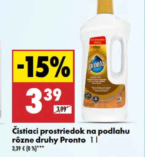 Pronto Čistiaci prostriedok na podlahu rôzne druhy