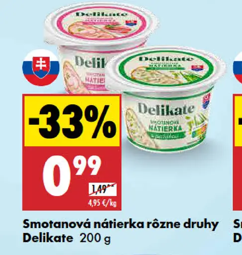 Smotanová nátierka Delikate