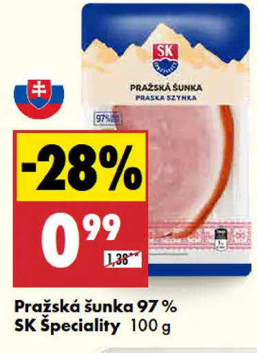 Pražská šunka 97% SK Špeciality