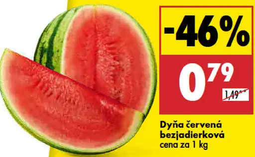 Dyňa červená bezjadierková