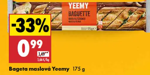 Yeemy bageta maslová