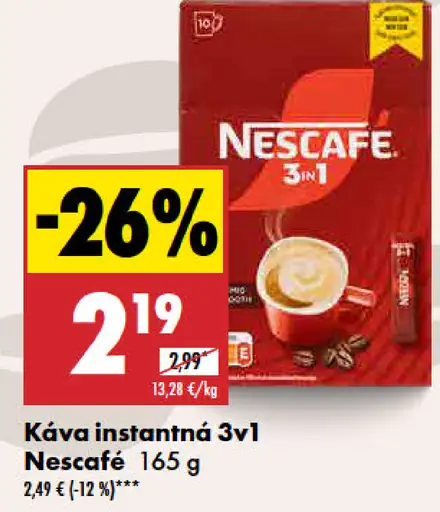 Nescafé Instantná káva 3v1