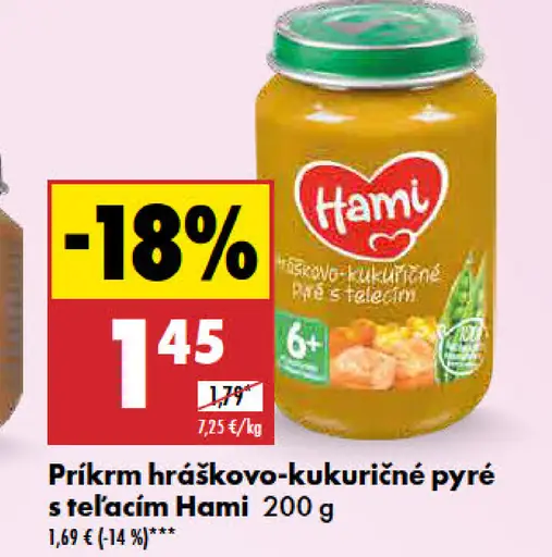 Hami príkrm Hráškovo-kukuričné pyré s teľacím