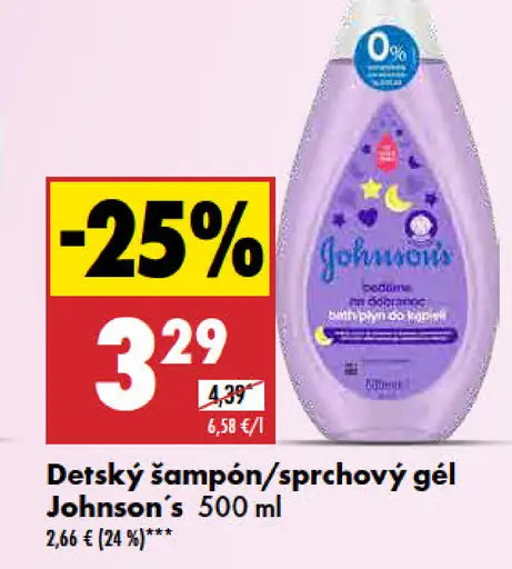 Johnson's Detský šampón, sprchový gél
