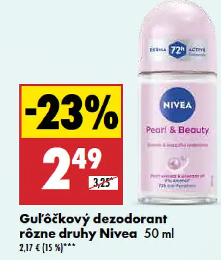 Nivea guľôčkový dezodorant