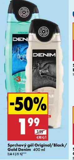 Denim Sprchový gél Original/Black/Gold