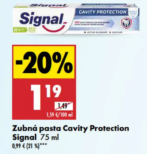 Signal Zubná pasta Cavity Protection