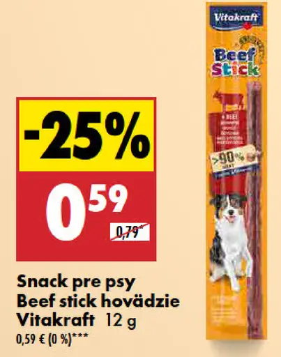 Vitakraft Snack pre psy Beef stick hovädzie