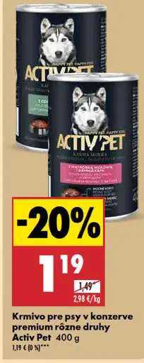 Activ Pet Krmivo pre psy v konzerve Premium