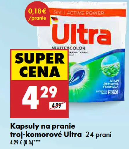 Ultra Kapsuly na pranie troj-komorové