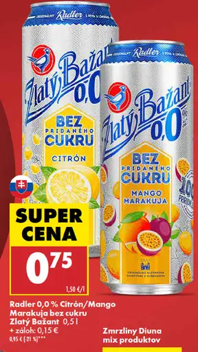Zlatý Bažant Radler 0,0%