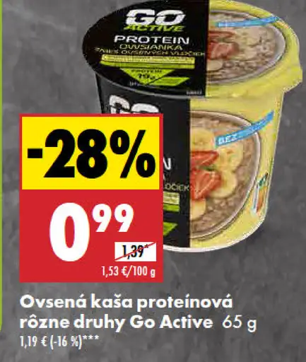 Go Active Ovsená kaša proteínová