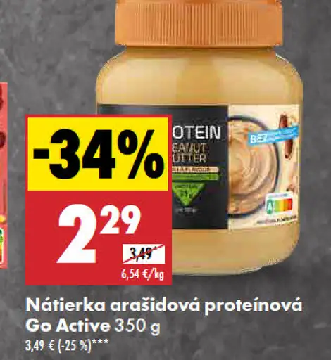 Go Active Nátierka arašidová proteínová