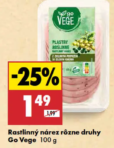 Go Vege Rastlinný nárez