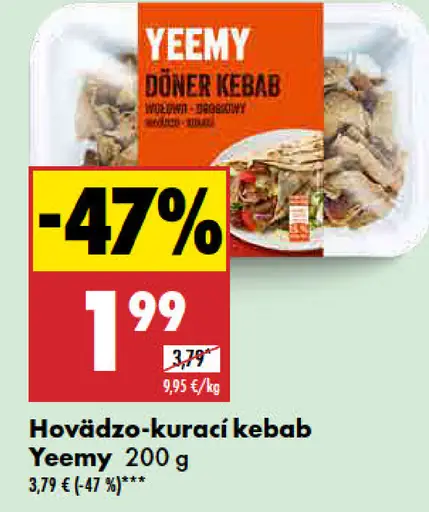 Yeemy Hovädzo-kurací kebab