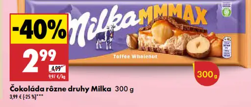 Milka Mliečna čokoláda