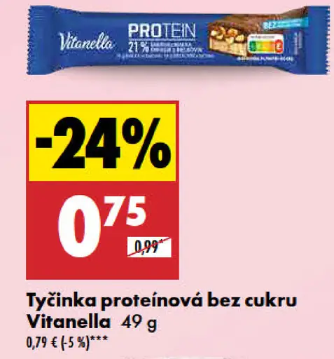 Vitanella Tyčinka proteínová bez cukru
