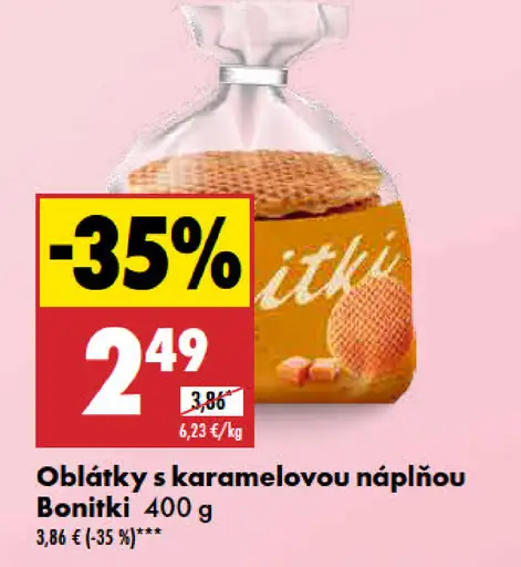 Bonitki Oblátky s karamelovou náplňou