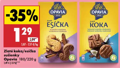 Opavia Zlate koka/esíčka sušienky
