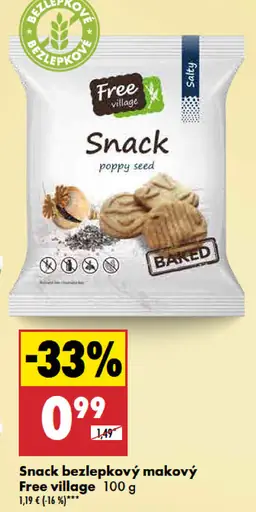 Free village Snack bezlepkový