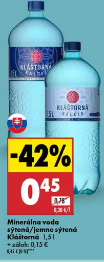 Klaustorná Minerálna voda sýtená
