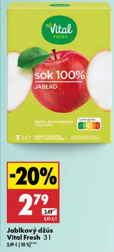 Jablkový džús Vital Fresh
