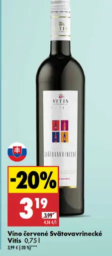 Vitis Vino červené Svätovavrinecké