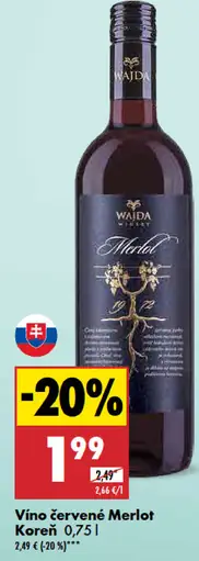 Koreň Vino červené Merlot