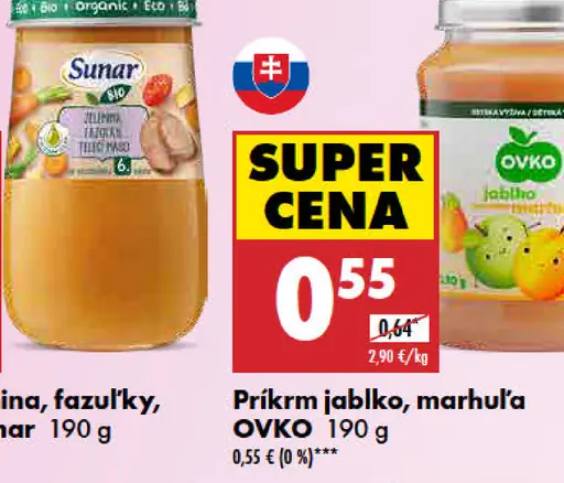 OVKO príkrm jablko marhuľa
