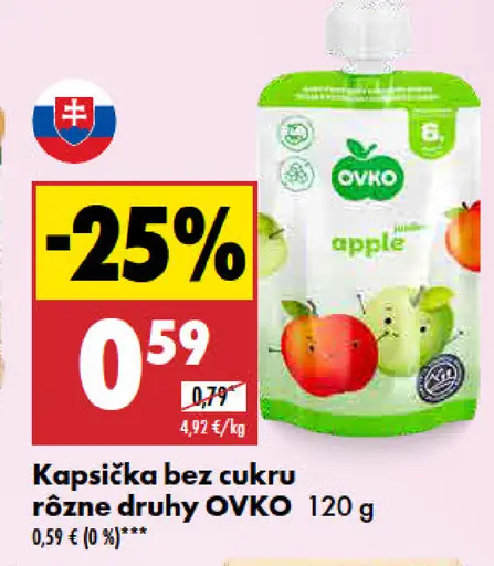 OVKO Kapsička bez cukru rôzne druhy