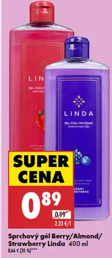 Linda Sprchový gél Berry/Almond/Strawberry