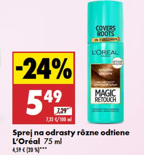 Sprej na odrasty rôzne odtiene L'Oréal