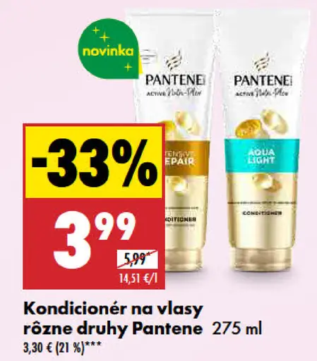 Kondicionér na vlasy rôzne druhy Pantene