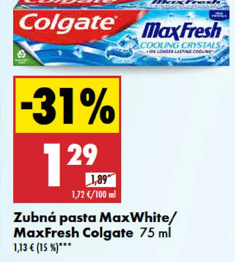 Colgate Zubná pasta MaxWhite/MaxFresh