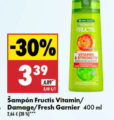 Garnier Šampón Fructis Vitamin/Damage/Fresh