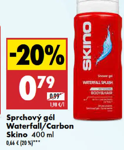 Sprchový gél Waterfall/Carbon Skino
