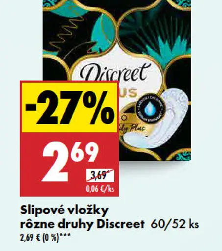 Discreet Slipové vložky rôzne druhy