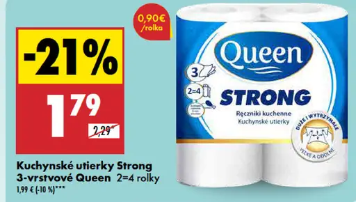 Queen Kuchynské utierky Strong 3-vrstvové