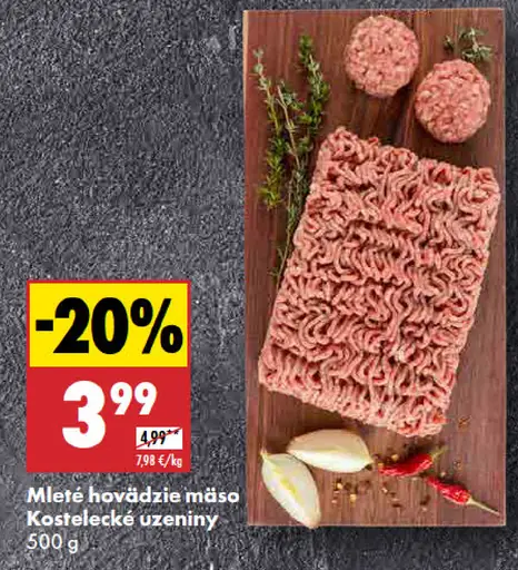 Kostelecké úzeniny Mleté hovädzie mäso