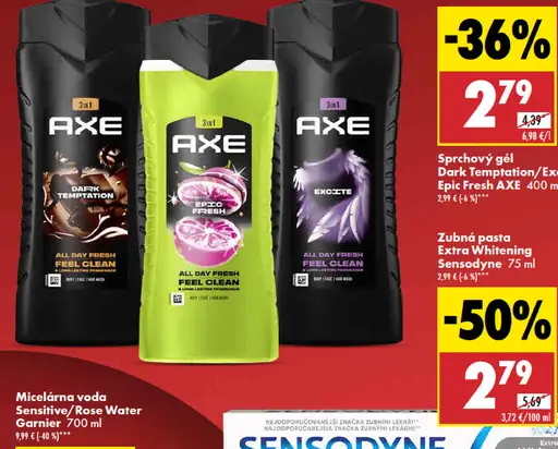 Axe sprchový gél Dark Temptation/Excite/Epic Fresh