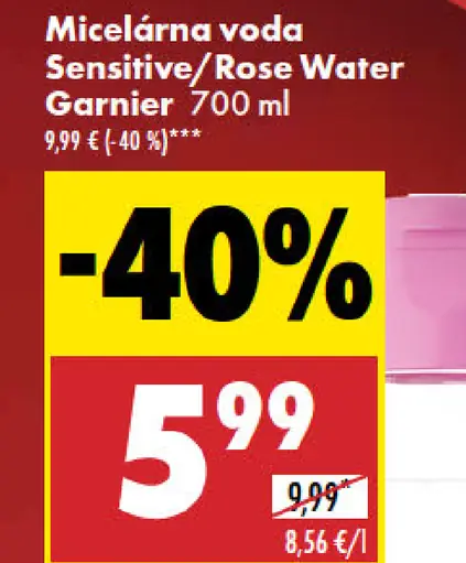 Garnier Micelárna voda Sensitive/Rose Water