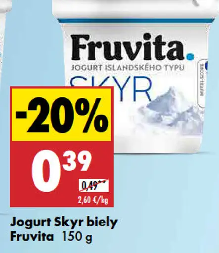 Fruvita Jogurt Skyr biely