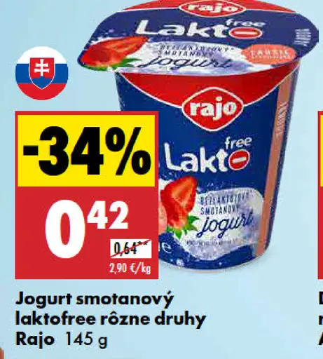 Rajo Smotanový jogurt laktofree