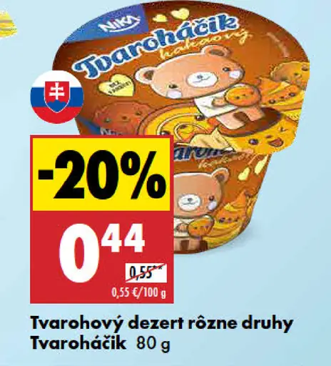 Tvarohrátok Tvarohový dezert