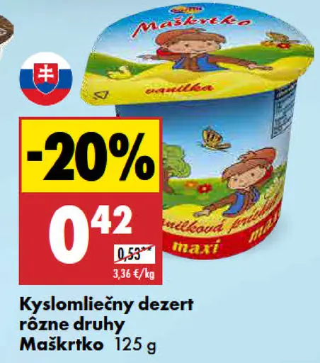 Maškrtník Kyslomliečný dezert