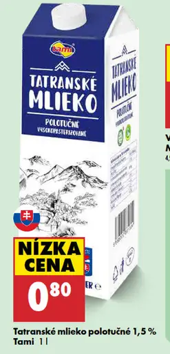 Tami Tatranské mlieko 3,6%